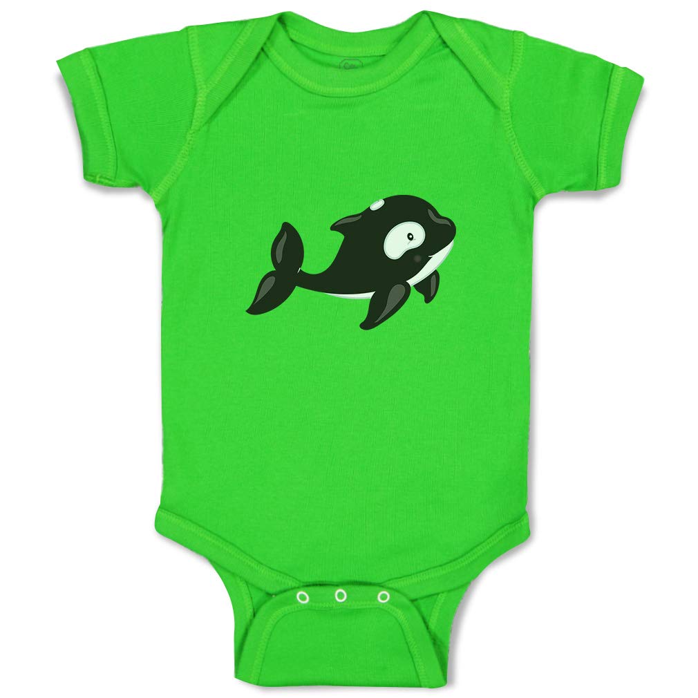 Custom Personalized Baby Bodysuit - Killer Whale & Striped Cotton Onesie for Boys & Girls - Perfect for Newborn Photos, Baby Showers & Everyday Wear