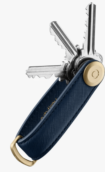 Orbitkey Saffiano Leather Key Organizer - Premium Key Holder for Men & Women - Compact Keychain Wallet with RFID Protection - Perfect for Home, Office & Travel Organization