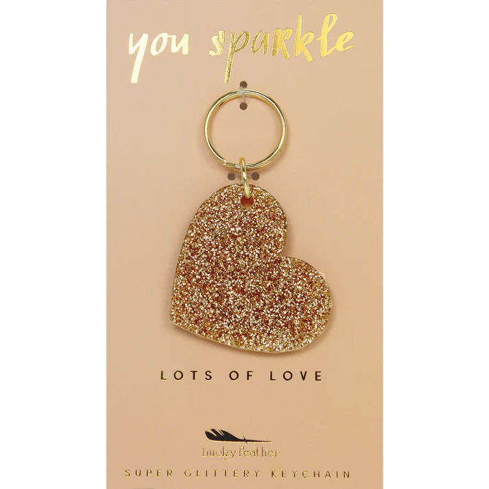 Sparkling Heart Keychain - Elegant Glitter Keyring for Women & Girls - Perfect for Gifts, Bags, and Party Favors