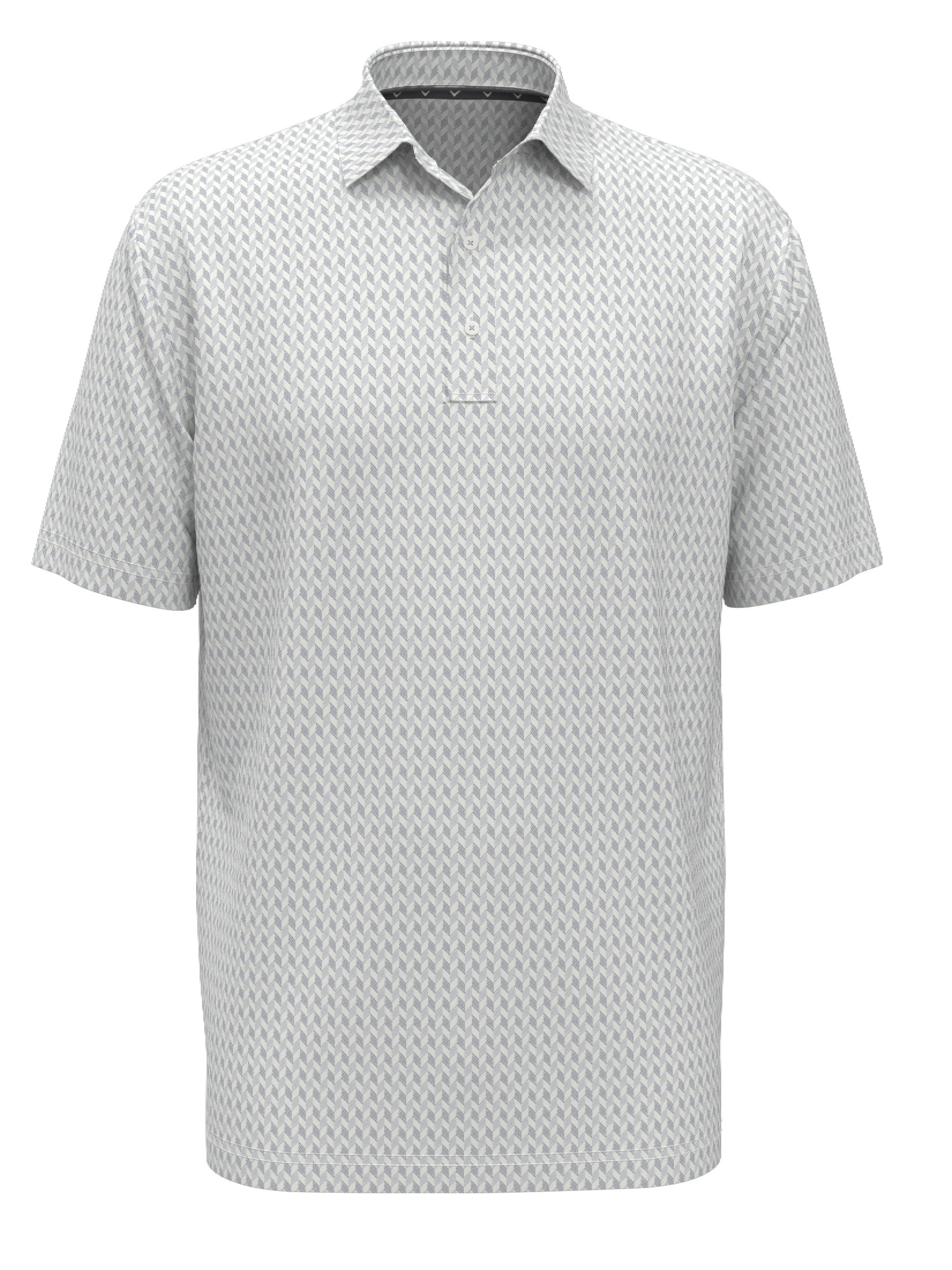 Men's Textured Chevron Geo Polo Shirt - Stylish Casual & Business Wear for Work, Golf & Outdoor Activities