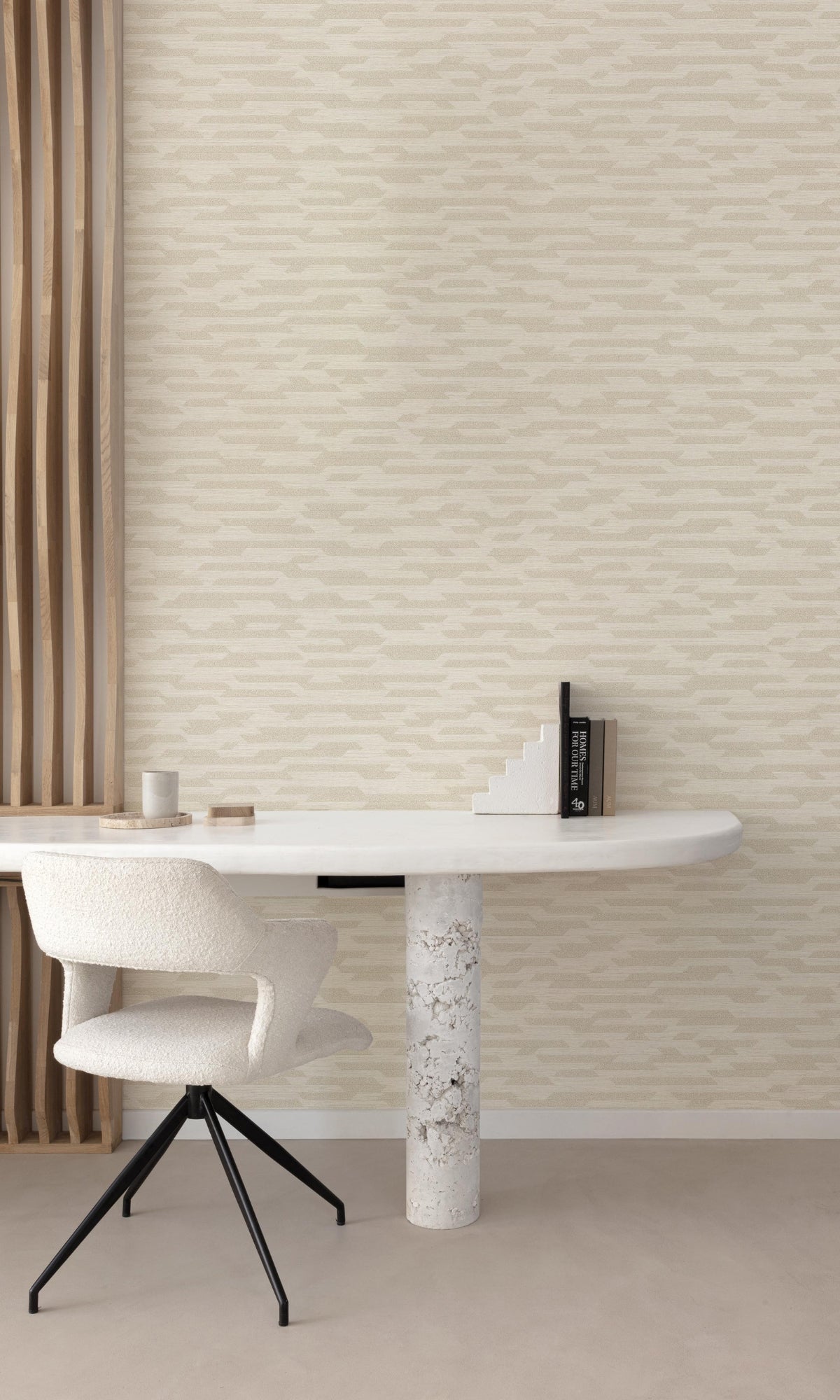 Beige Abstract Geometric Pattern Wallpaper R9266 - Modern Peel and Stick Wallpaper for Living Room, Bedroom, Home Office Decor