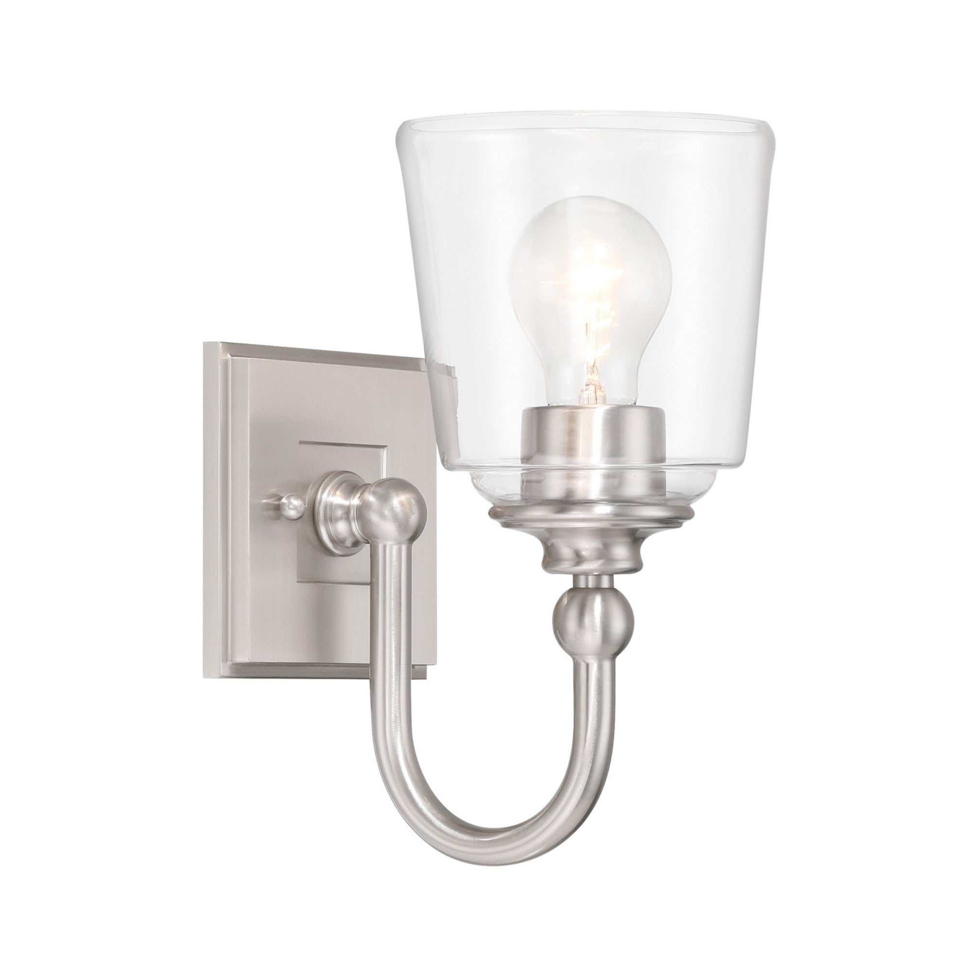 Antonia 11 Single Light Wall Sconce in Brushed Nickel Finish - Perfect for Bedroom, Hallway & Bathroom Lighting