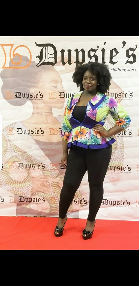 Stylish African Print Jacket Top for Women | Dupsie's Exclusive DPEXST | Perfect for Casual Outings, Parties & Cultural Events
