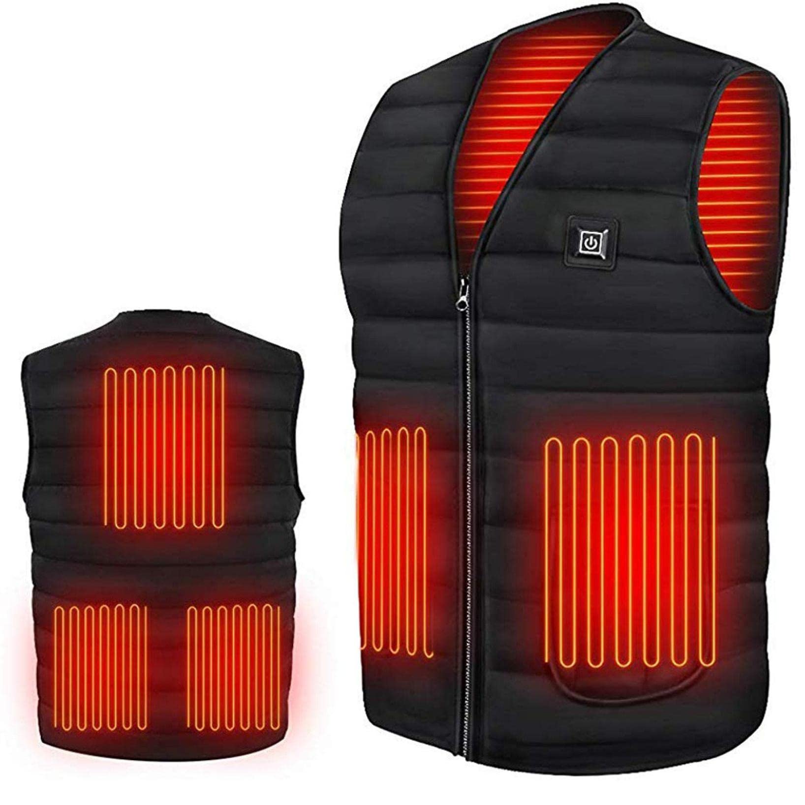 Heated Vest for Men & Women - 5-Zone Body Warmer with Water & Wind Resistant Technology | Winter Outdoor Warm Clothing for Skiing, Hiking, Camping & Cold Weather Activities