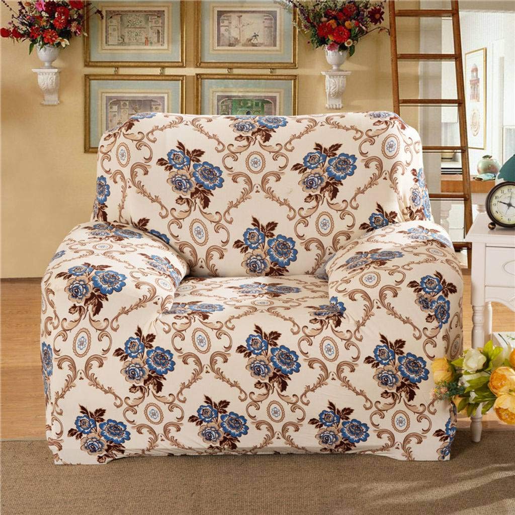 HKPLDE Floral Print Stretch Sofa Slipcover - 4 Seater (91-110 inch) with 2 Pillow Cases, Durable Couch Cover Furniture Protector for Living Room, Home Decor Upgrade