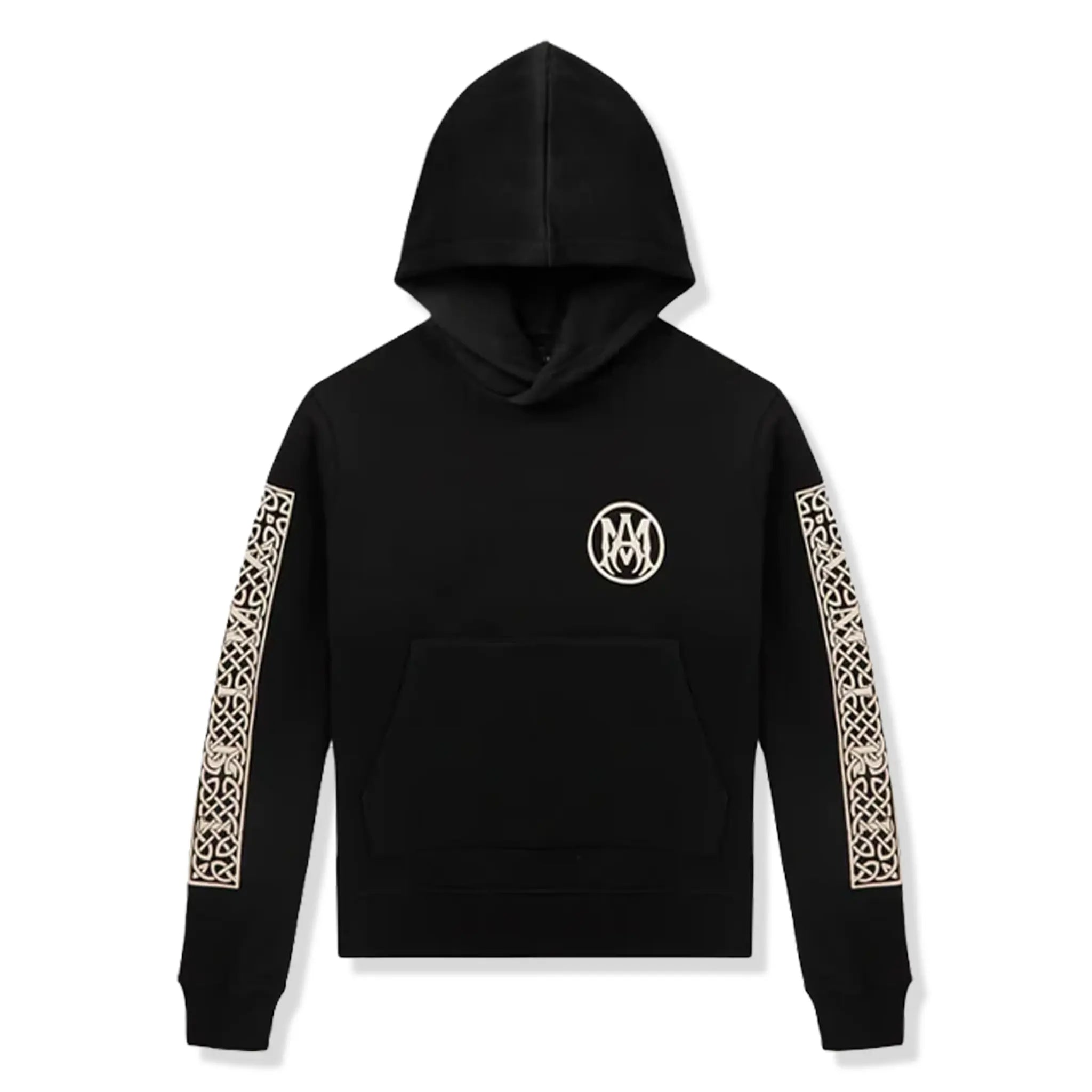 Amiri Ouija Board Black Hoodie - Men's Gothic Streetwear Pullover | Perfect for Halloween, Concerts & Urban Fashion
