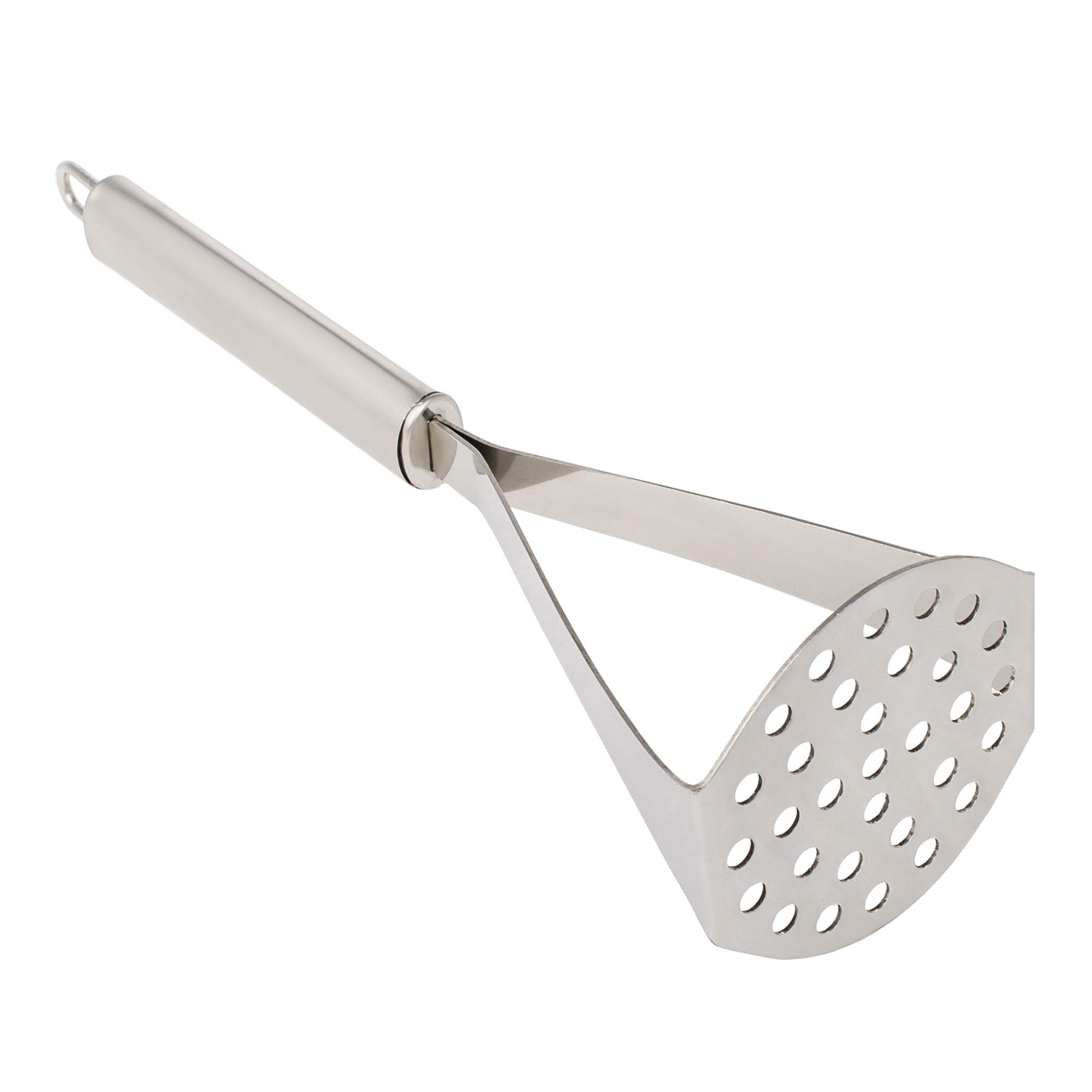 Premium Stainless Steel Potato Masher - Heavy Duty Kitchen Tool for Mashing Potatoes, Fruits & Vegetables - Ergonomic Handle for Easy Puree - Perfect for Homemade Baby Food, Smoothies & Baking Prep