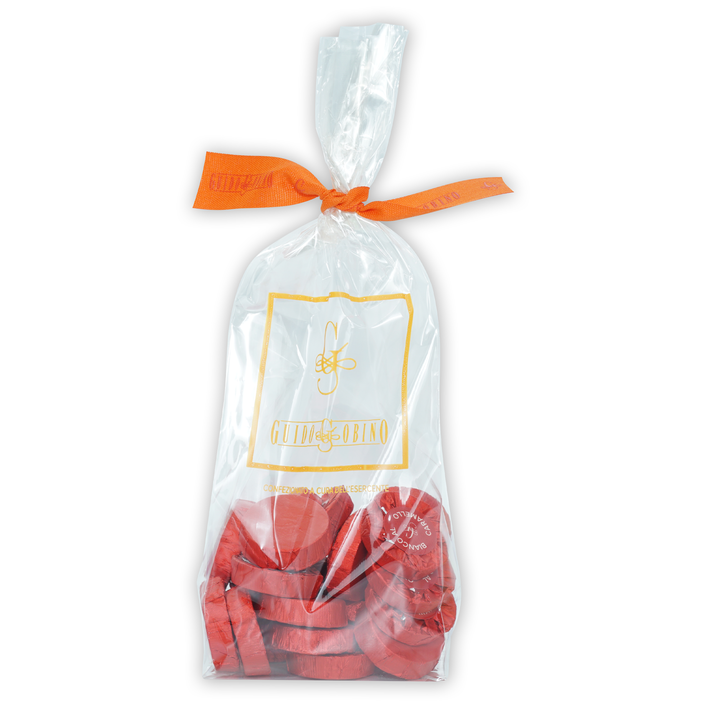Guido Gobino Caramel Filled Chocolate Disks - 25 Pieces | Gourmet Italian Chocolate Gifts for Holidays, Parties & Dessert Platters