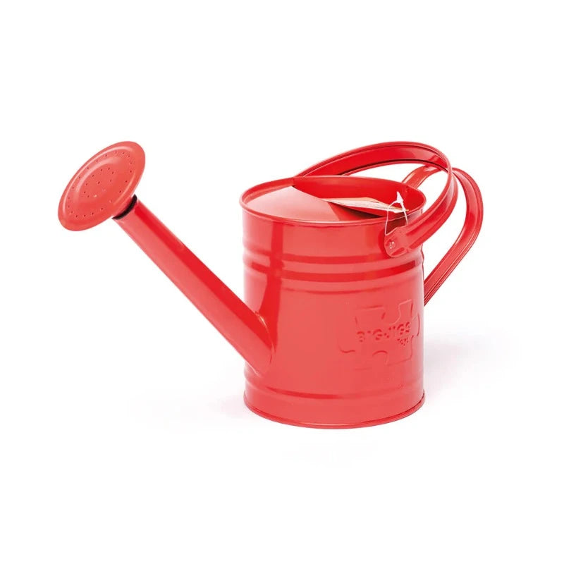 Premium Red Metal Watering Can for Plants - 1 Gallon Outdoor Garden Watering Can with Long Spout - Perfect for Indoor Houseplants, Flower Beds, and Balcony Gardens