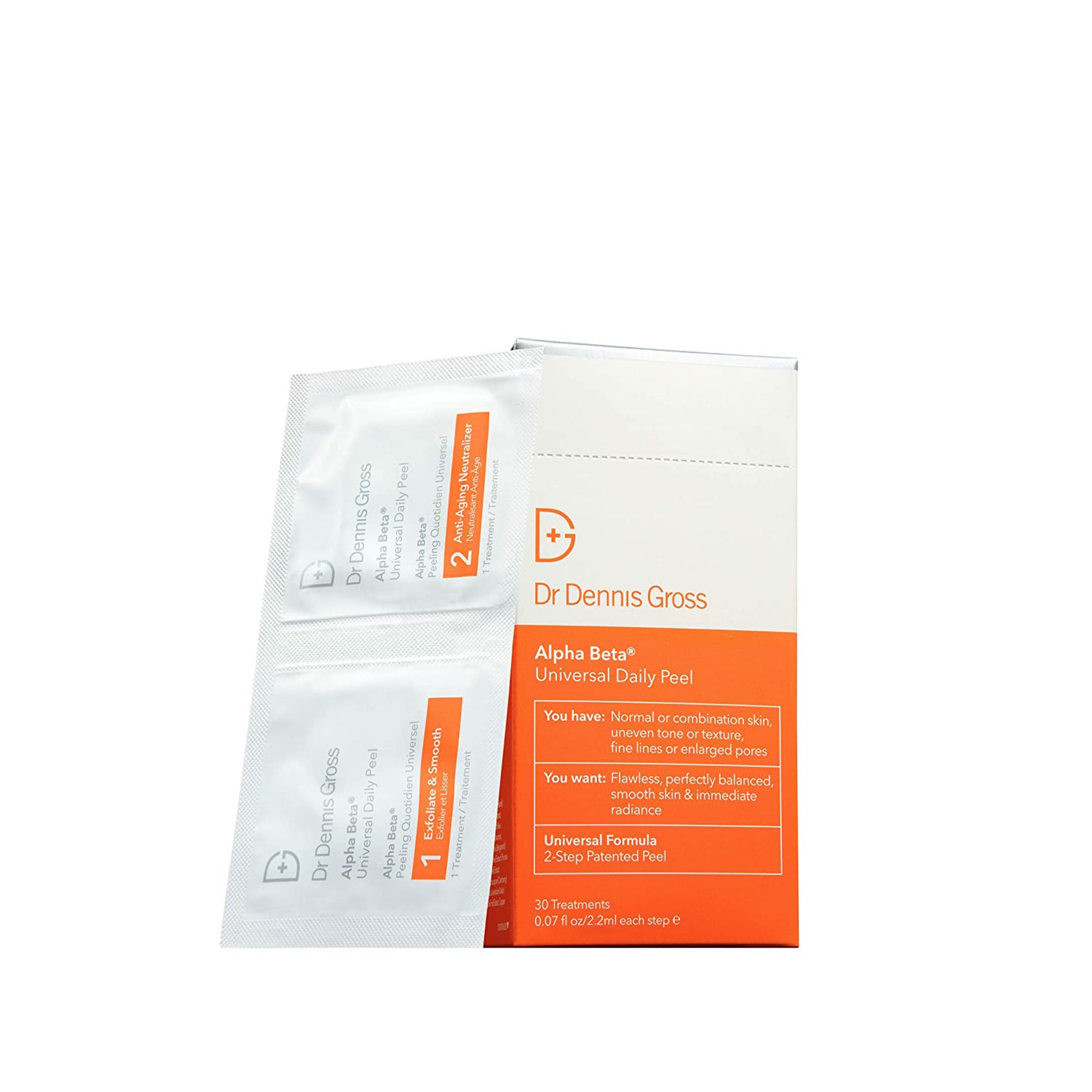 Dr. Dennis Gross Alpha Beta Universal Daily Peel - 30 Count Exfoliating Face Pads for Glowing Skin | At-Home Facial Treatment for Anti-Aging & Acne Prone Skin