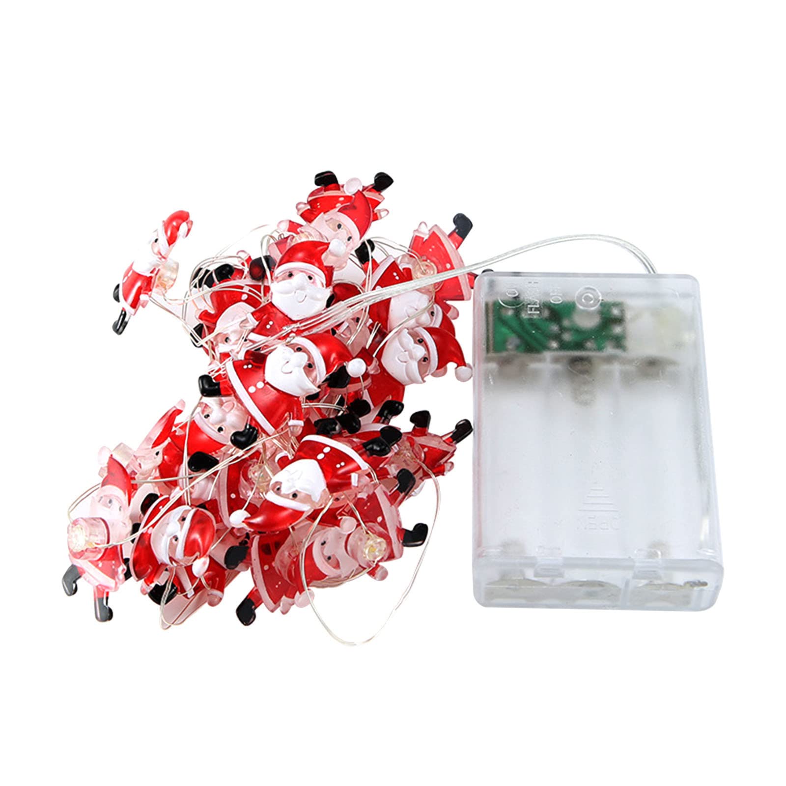 Christmas LED String Lights - Snowman & Santa Claus Decorations with Copper Wire for Holiday Tree, Home, and Outdoor Decor