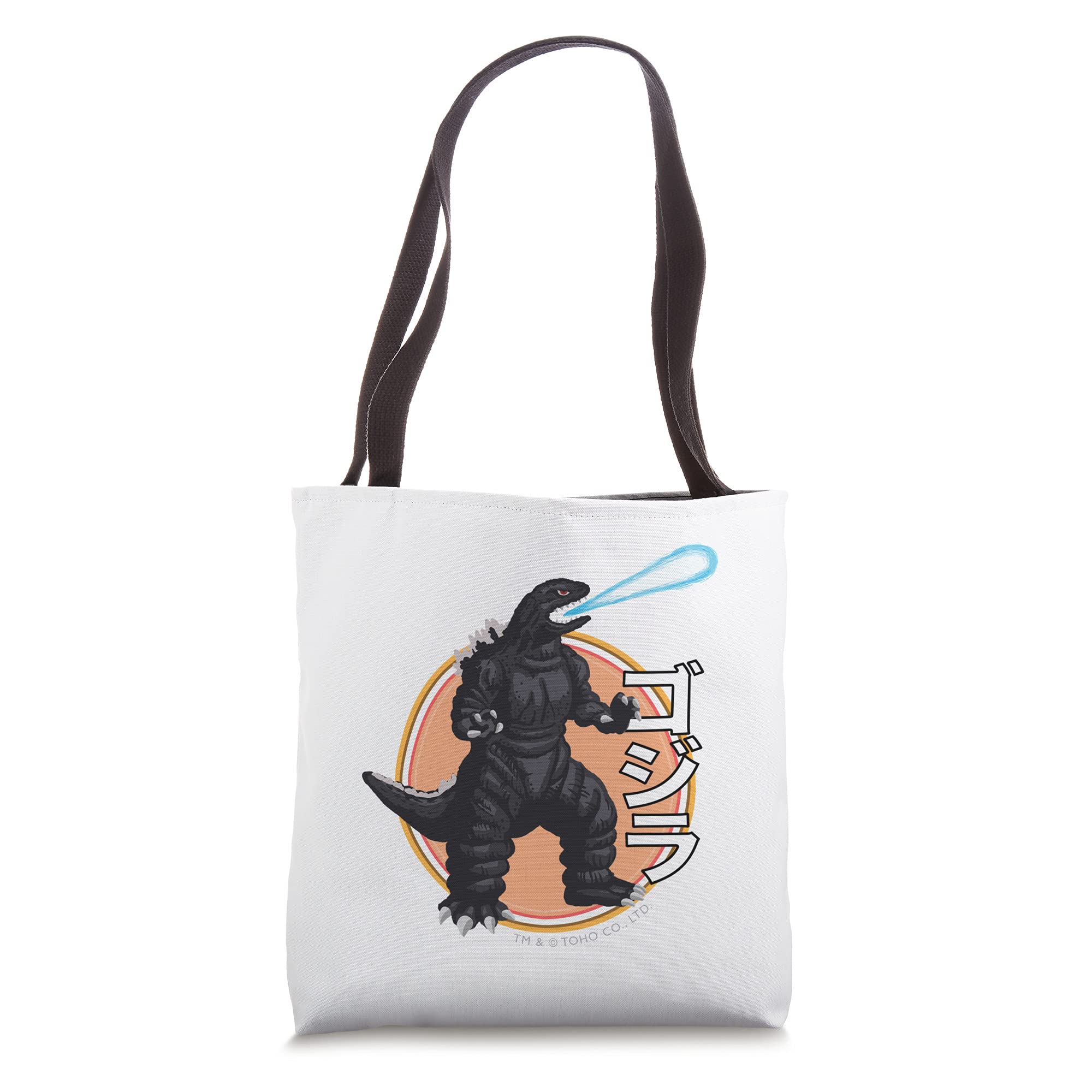 Godzilla Illustrated Tote Bag - Durable Canvas Shopper with Japanese Monster Art - Perfect for Grocery Shopping, Beach Trips & Anime Conventions