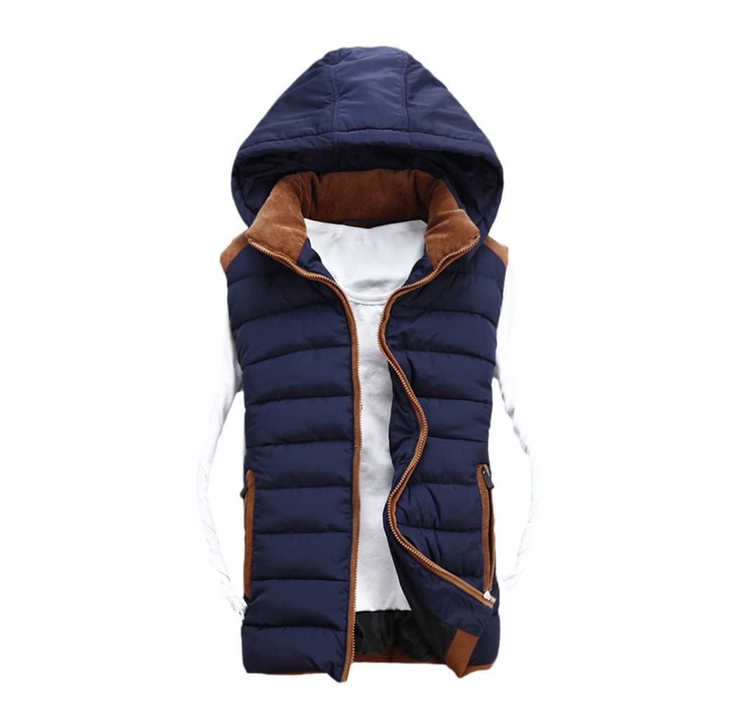 Men's Hooded Waistcoat Vest - Sleeveless Winter Jacket for Men in Multiple Colors | Outdoor Activities, Casual Wear & Layering