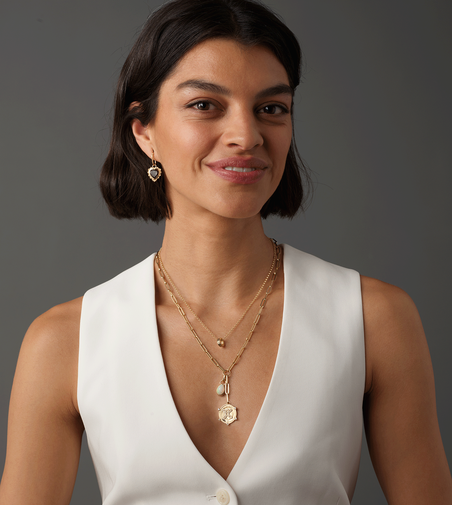 2.1ct Opal Pear Pendant Necklace with Annex Link - Forever & Always Matching Jewelry Set for Anniversary, Wedding & Romantic Gifts