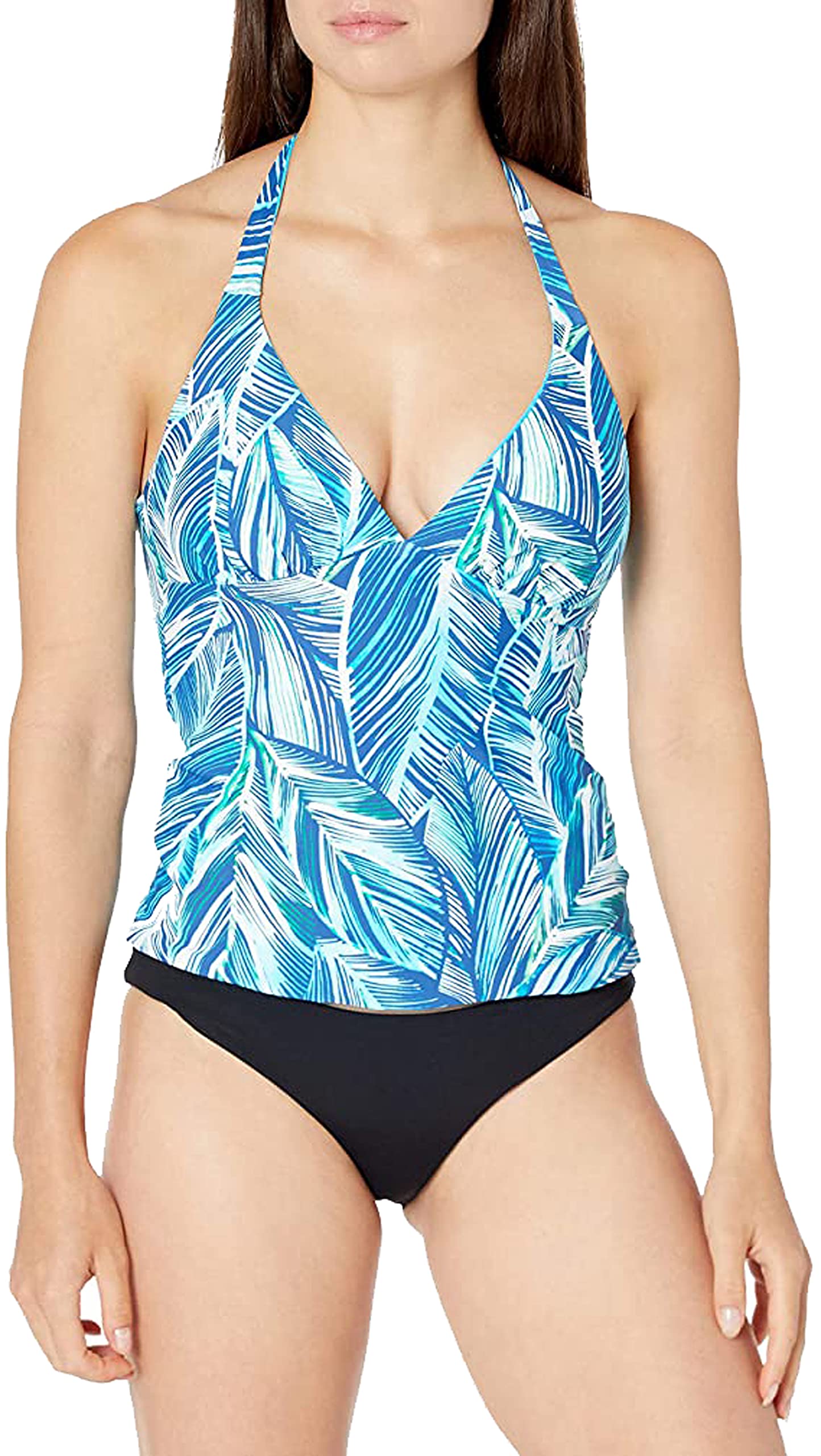 Women's V-Neck Halter Tankini Swimsuit Top - Sexy Swimwear for Beach, Pool & Vacation | Comfortable & Stylish Bikini Top for Summer