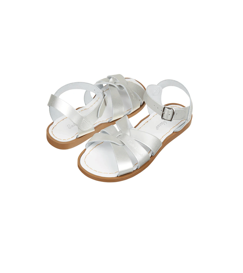 Saltwater Original Silver Sandals for Kids – Comfortable & Stylish Beach & Summer Footwear for Boys & Girls