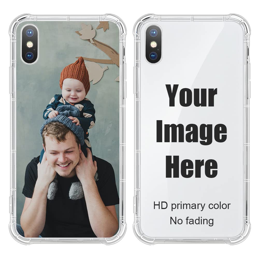 Custom iPhone XR Phone Case - Personalized Clear Soft TPU Shockproof Cover | Design Your Own Protective Case for Apple iPhone XR | Perfect for Everyday Use, Travel & Gift Giving