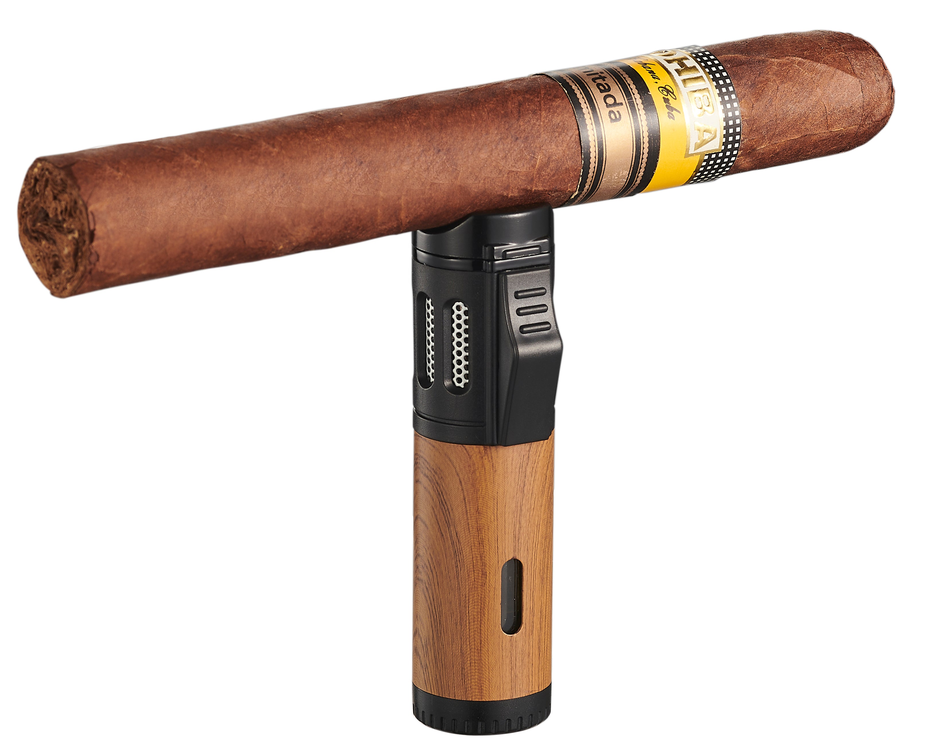 Visol Artemis Triple Flame Lighter - 24 Pack of Windproof Refillable Butane Lighters for Cigars, Candles & Outdoor Use (Camping, BBQ, Fireplace)
