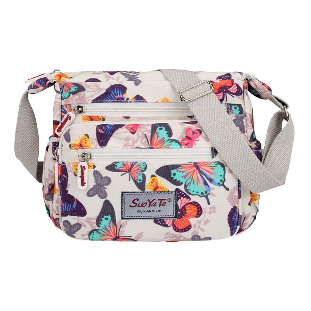 Women's Floral Crossbody Bag - Adjustable Nylon Strap for Travel & Daily Use