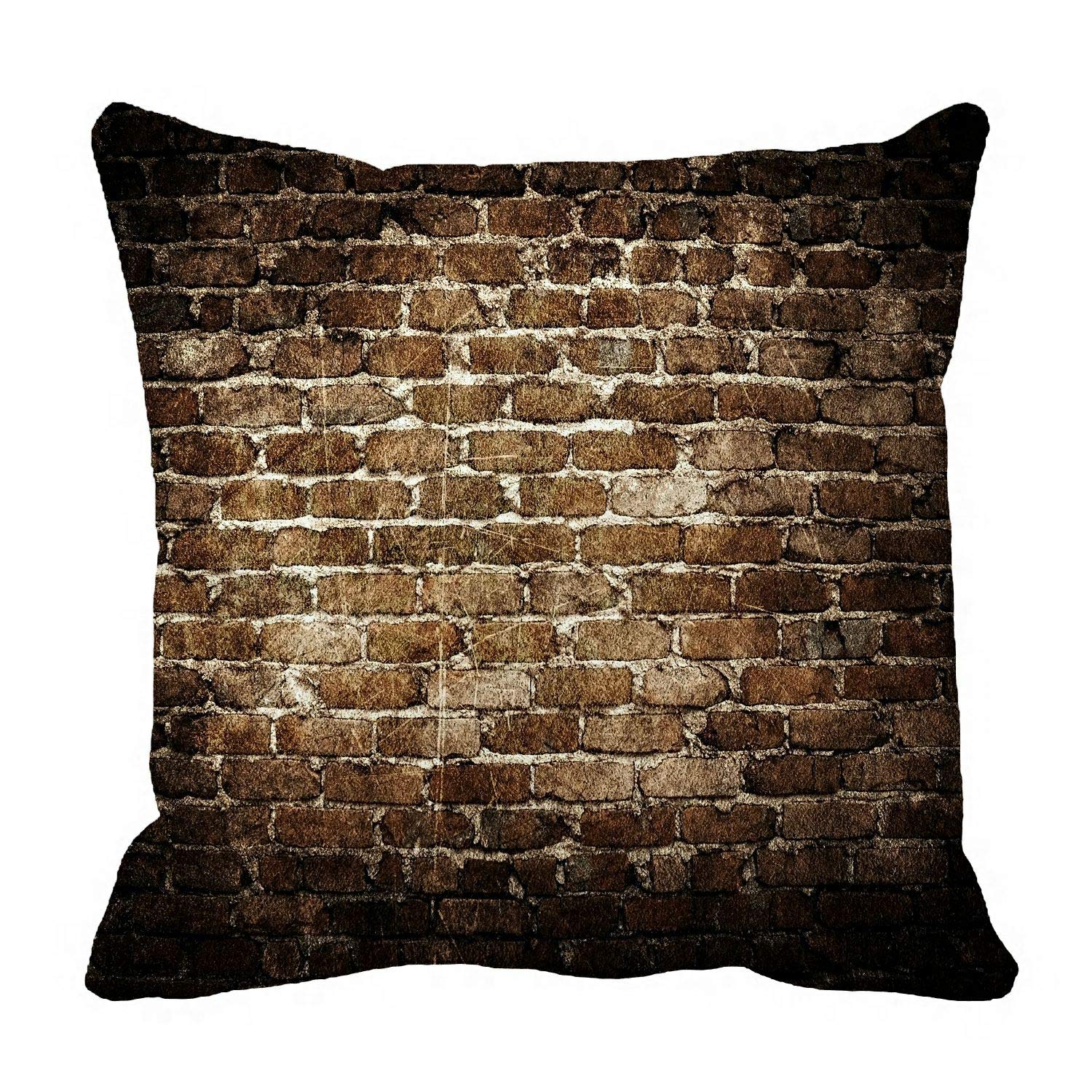 ABPHQTO Grunge Brick Wall Pillow Cover - 20x20 Inch Decorative Throw Pillow Case for Couch, Bed & Sofa - Reversible Pillow Protector for Home Decor, Living Room & Bedroom