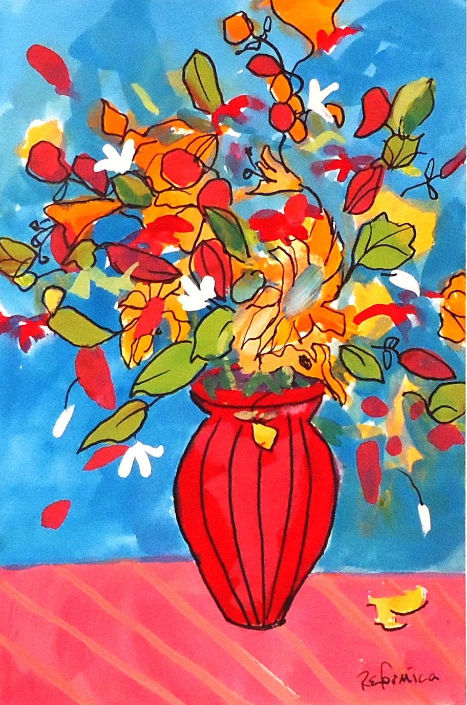 Ruth Formica: Red on Red - Premium Art Print for Home & Office Decor | Perfect for Living Rooms, Bedrooms & Offices
