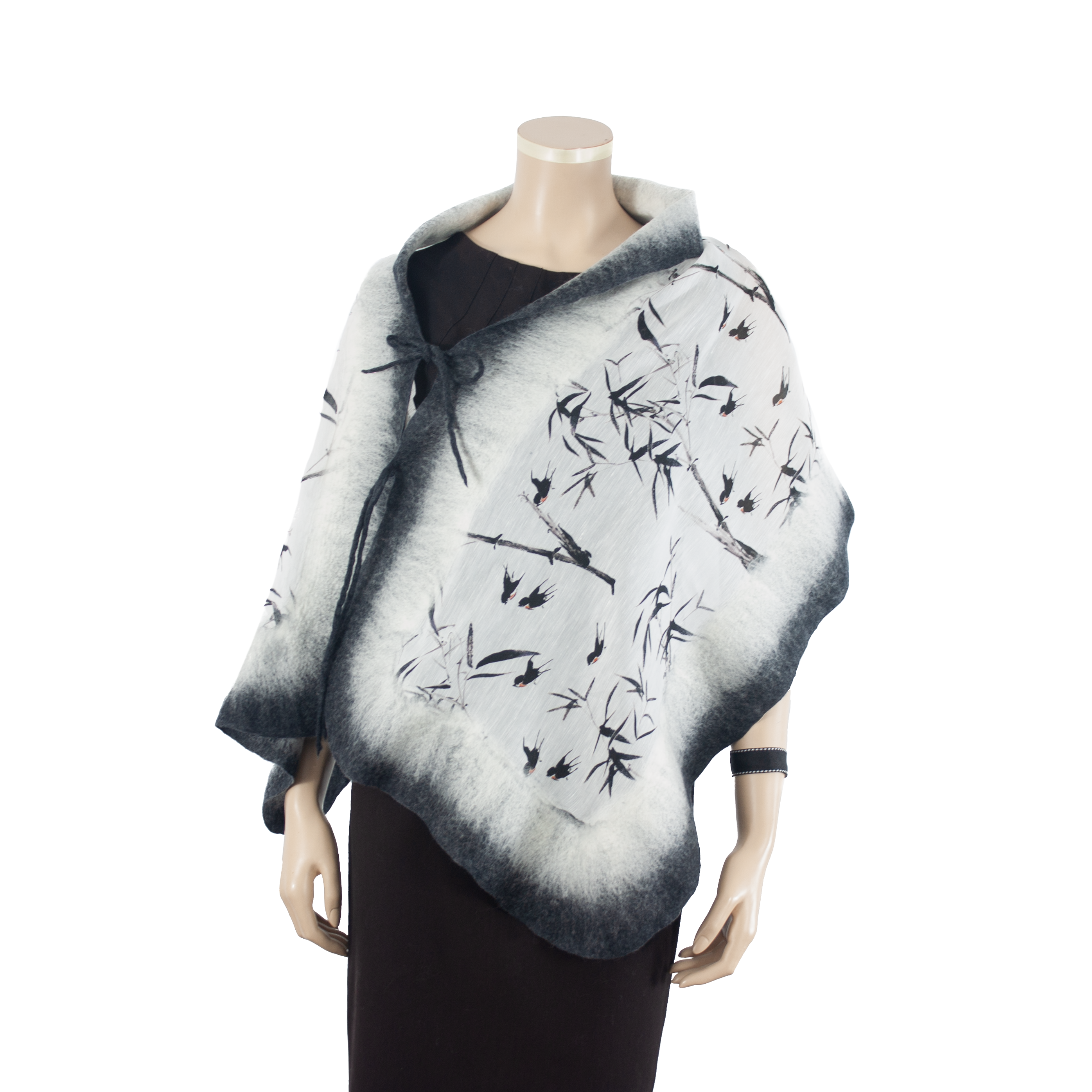 Elegant Linked Swallows Scarf #152 - 48