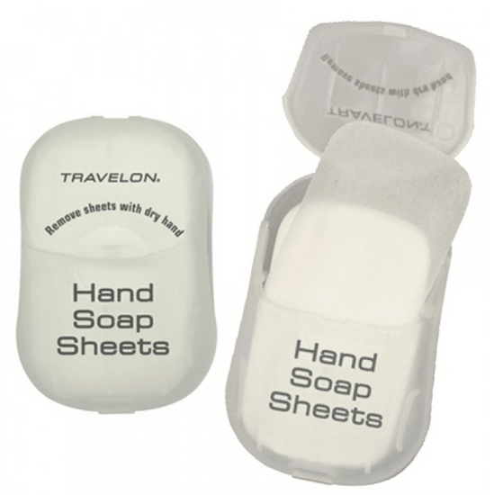 Travelon Hand Soap Sheets - 20 Pack Portable Antibacterial Soap Leaves for Travel, Camping & Outdoor Activities - Perfect for Hygiene On-The-Go