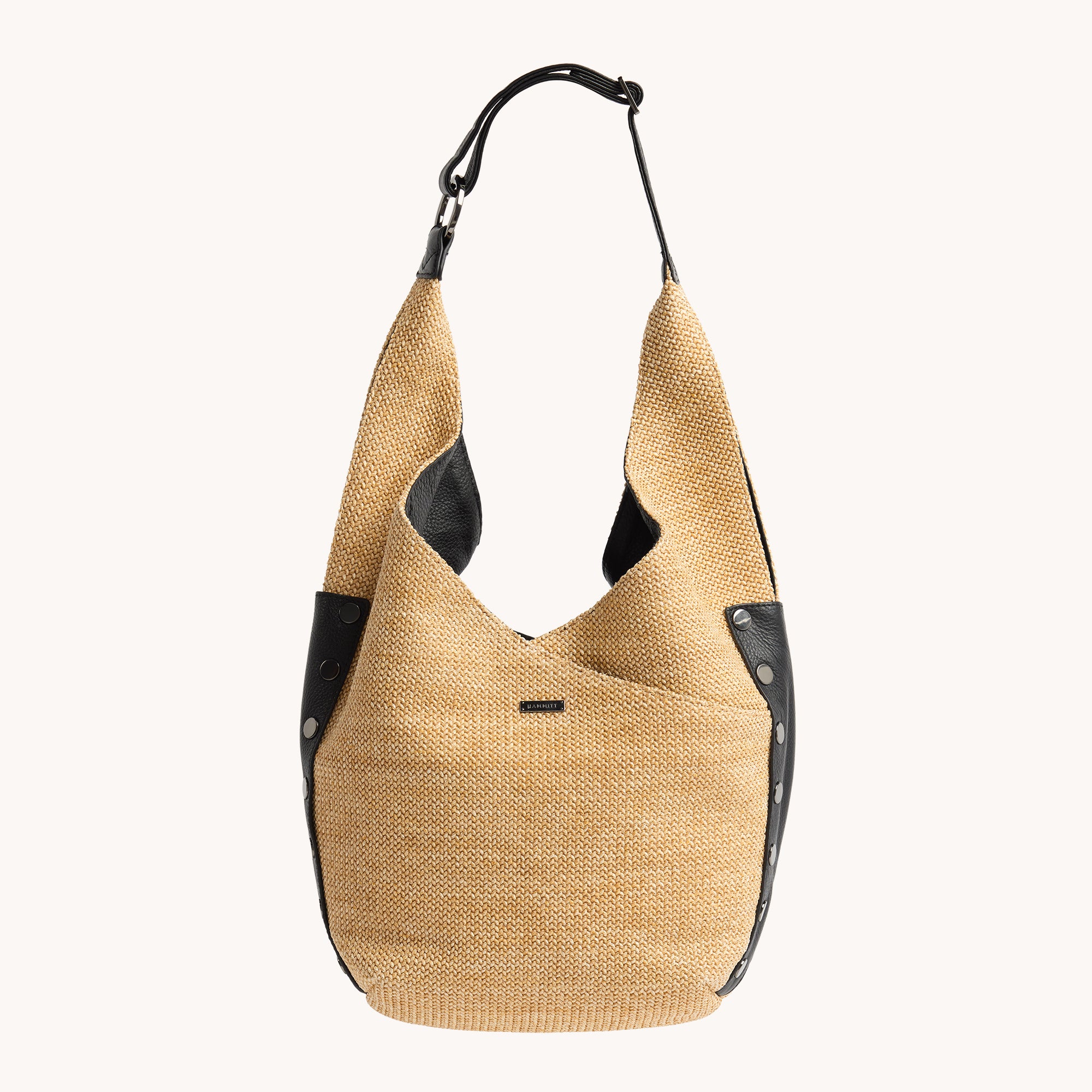 Chaparral Raffia and Gunmetal Large Tote Bag for Women - Stylish Beach Bag, Travel Tote, and Everyday Purse for Shopping, Work, and Vacation