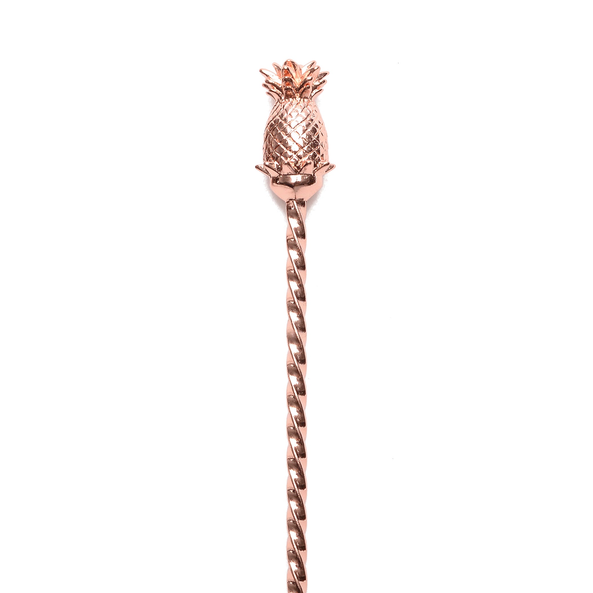 BULU™ Pineapple Bar Spoon - Copper Plated 33.5cm Cocktail Mixing Tool for Home Bars & Professional Bartenders - Perfect for Mojitos, Martinis & Craft Cocktails