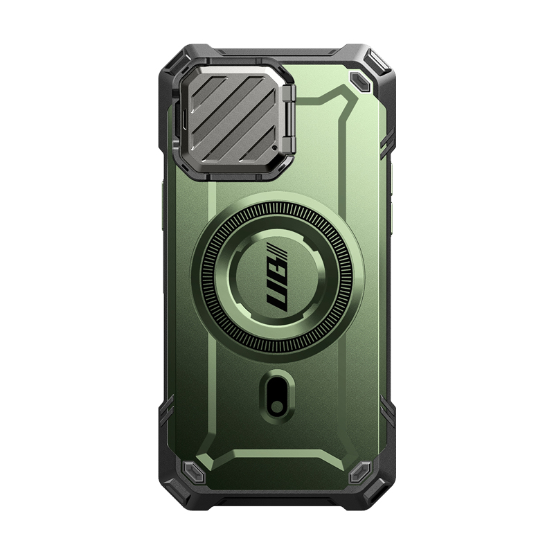 iPhone 14 Pro Max 6.7 Inch Unicorn Beetle MAG XT MagSafe Holster Case - Dark Green Protective Cover with Secure Clip | Perfect for Outdoor Adventures, Work & Daily Use