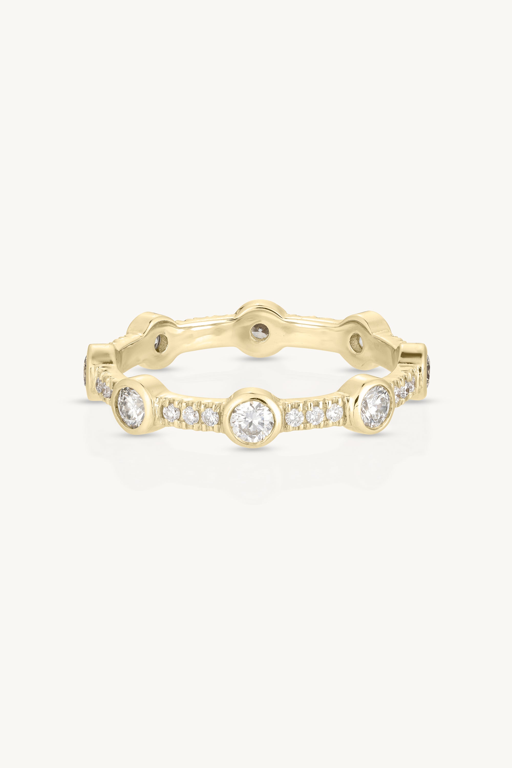 9K Yellow Gold Asymmetrical Diamond Wedding Band Ring for Women - Elegant Bridal Jewelry Gift for Anniversary, Engagement & Special Occasions