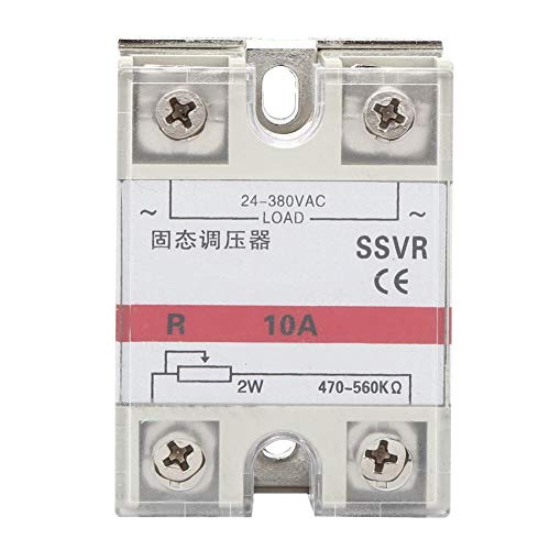 10A Solid State Relay (SSR) Voltage Regulator - Low Frequency SSR with Durable Engineering Plastic Shell - Perfect for Industrial Automation, HVAC Systems, and Power Control Applications