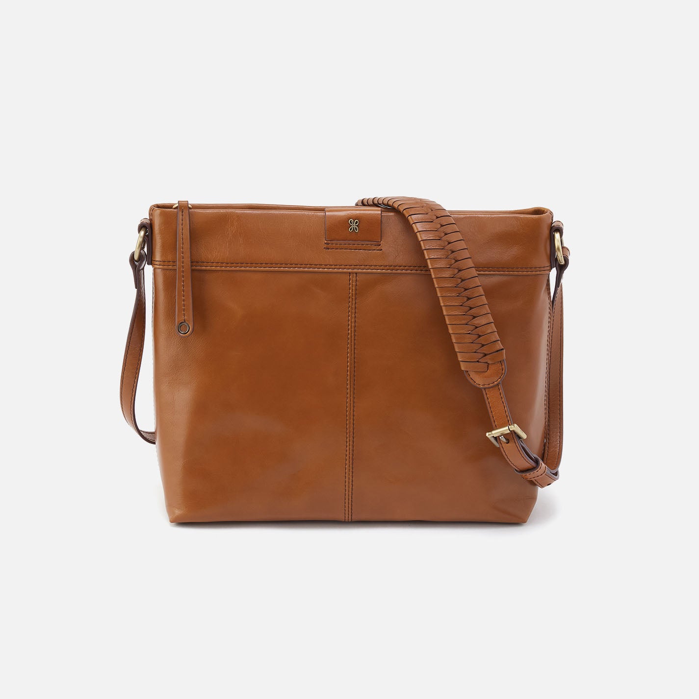 Romy Medium Crossbody Bag in Polished Leather - Truffle Brown | Stylish Women's Shoulder Purse for Everyday Use, Work & Travel