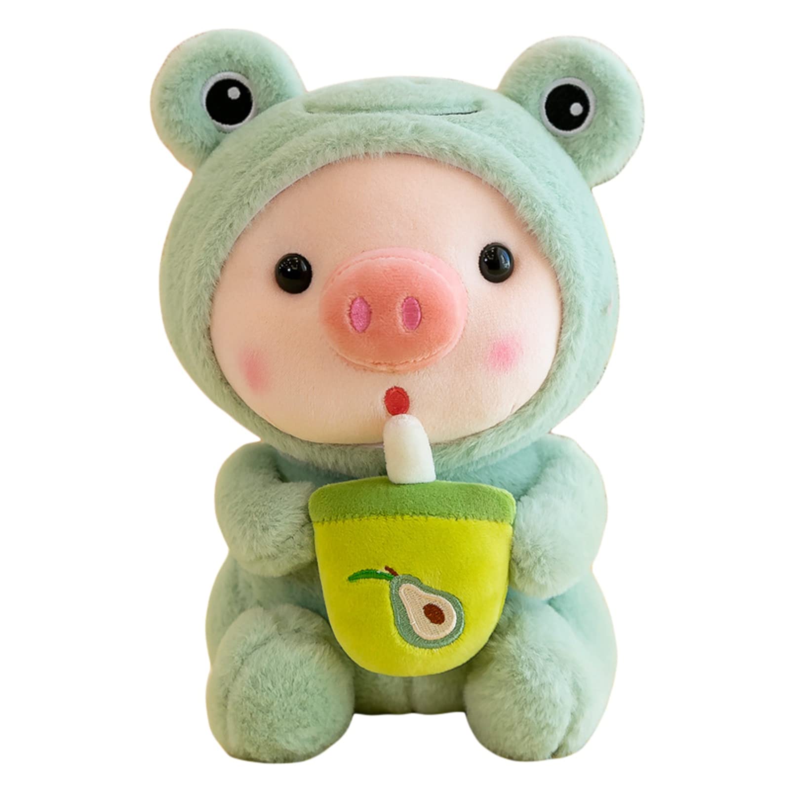 Adorable Pig Plush Toy - Super Soft Cartoon Stuffed Animal Doll for Kids & Adults | Perfect Birthday Gift, Home Decor, Nursery Cuddler (Green)