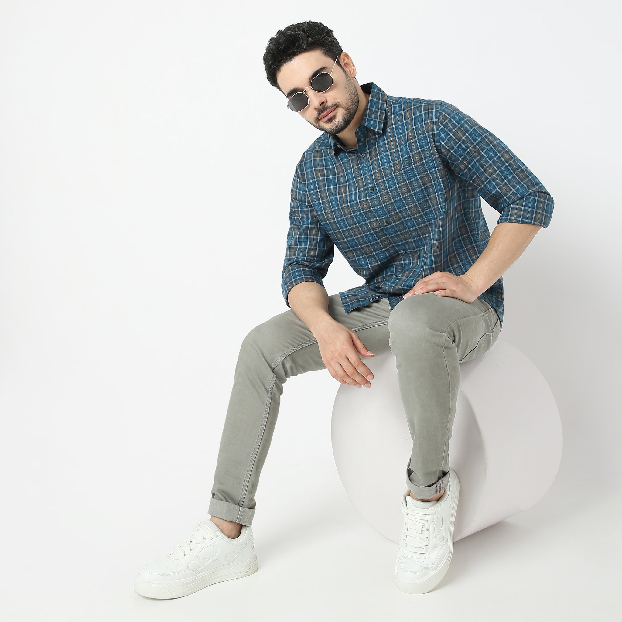Premium 60's Cotton Yarn Dyed Checkered Shirt - Extra Fine Twill™, Regular Fit, LA Finish | Casual Wear, Office Outfits & Smart Casual Style