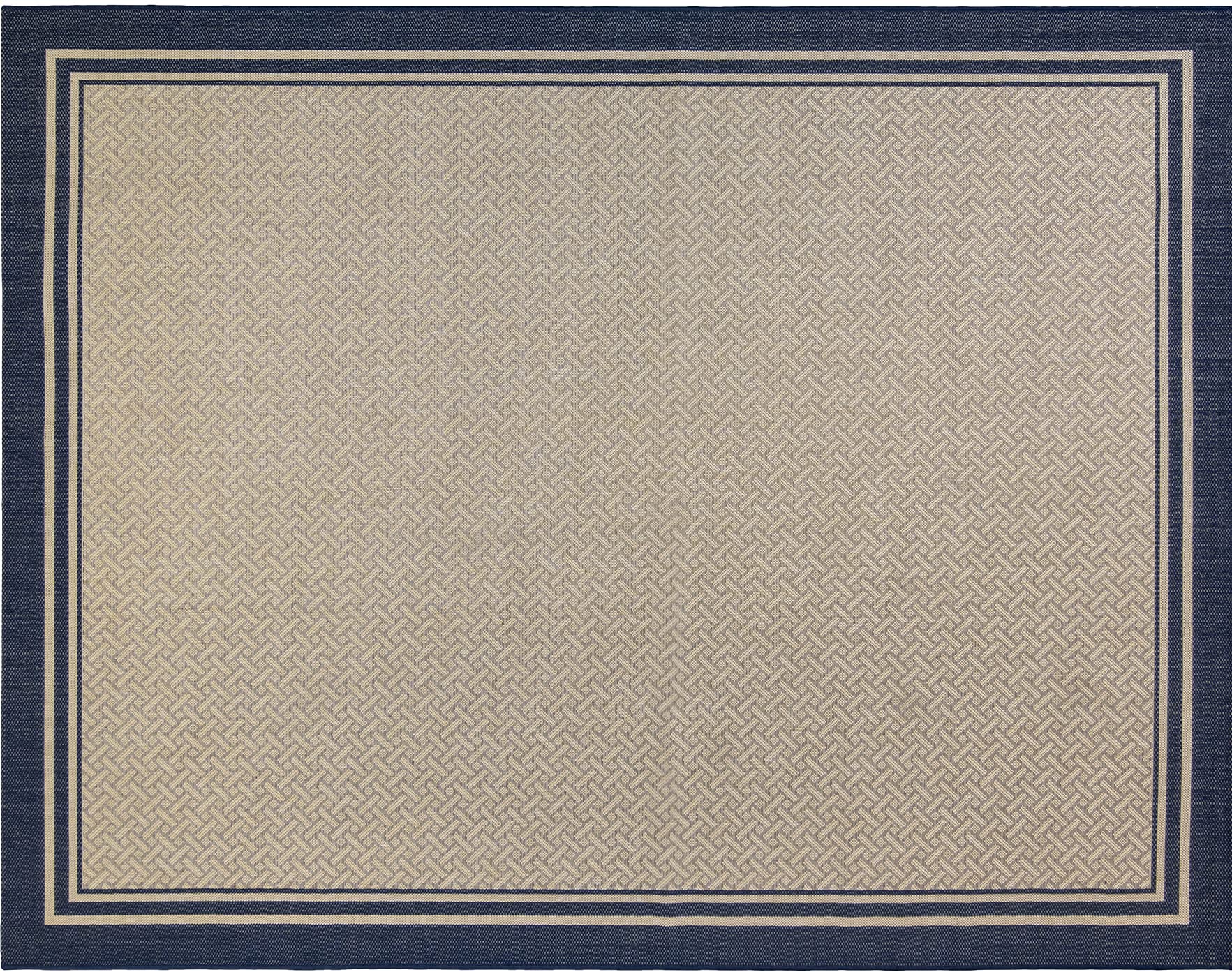 Gertmenian 6x9 Ft Indoor Outdoor Classic Flatweave Area Rug - Stain & UV Resistant, Navy Blue with Simple Border - Perfect for Deck, Patio, Poolside & Mudroom - Durable Carpet for High Traffic Areas (Model 21768)