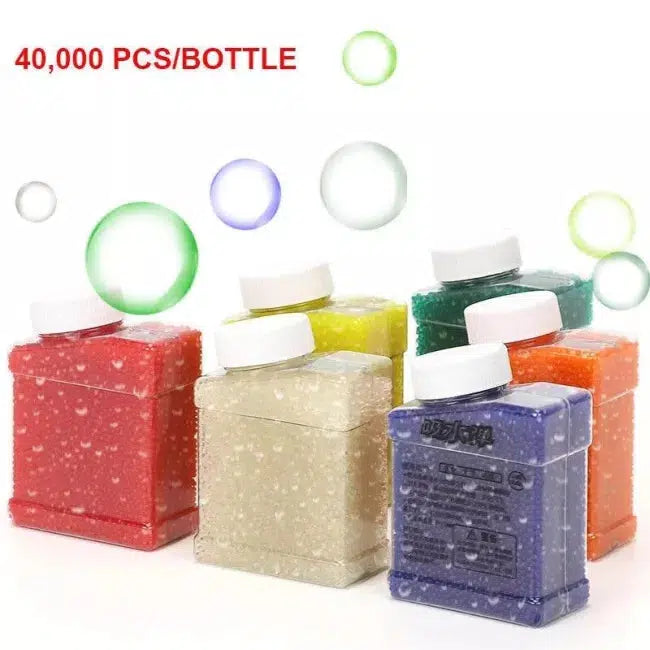 40,000Pcs 7-8MM Water Gel Balls for Gel Blaster Guns | Reusable Water Beads for Outdoor Shooting Games & Backyard Target Practice