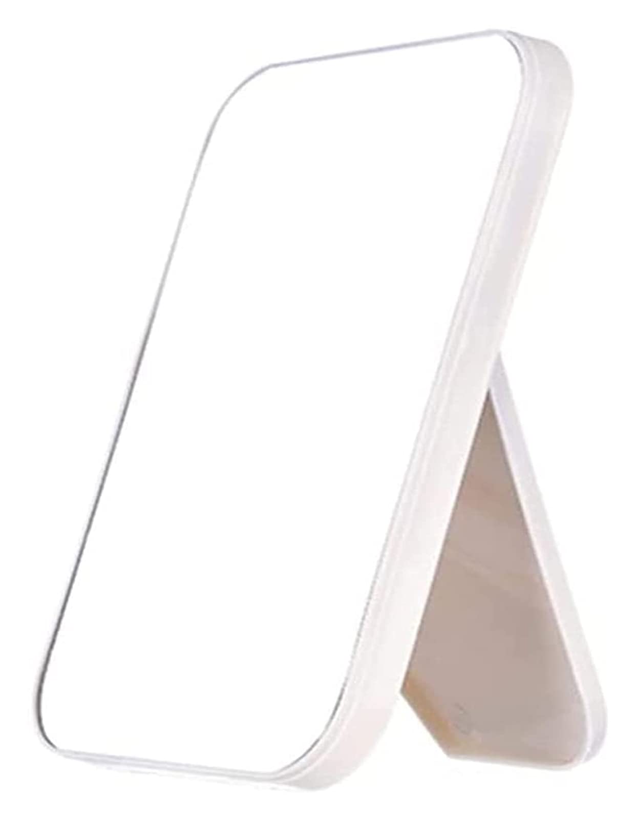 ZHJ Portable Folding Vanity Mirror with Stand - Single Side Makeup Mirror for Desk & Travel, Beige | Perfect for Home, Salon, and On-the-Go Beauty Routines