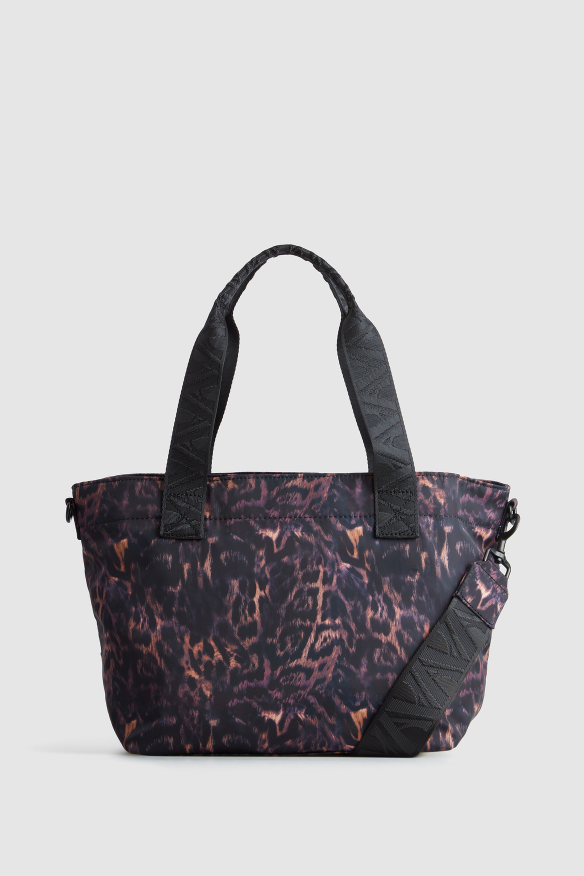 Stylish Gia Nylon Leopard Print Tote Bag for Women - Fashionable Large Shoulder Bag for Work, Travel & Shopping