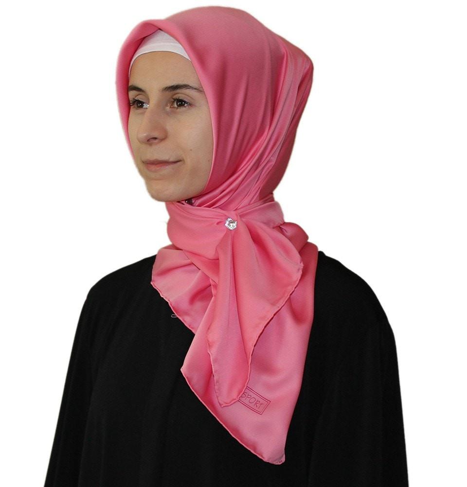 Aker Satin Square Hijab Scarf 6385 991 - Soft & Lightweight Muslim Headscarf for Women, Perfect for Daily Wear, Prayer, and Special Occasions