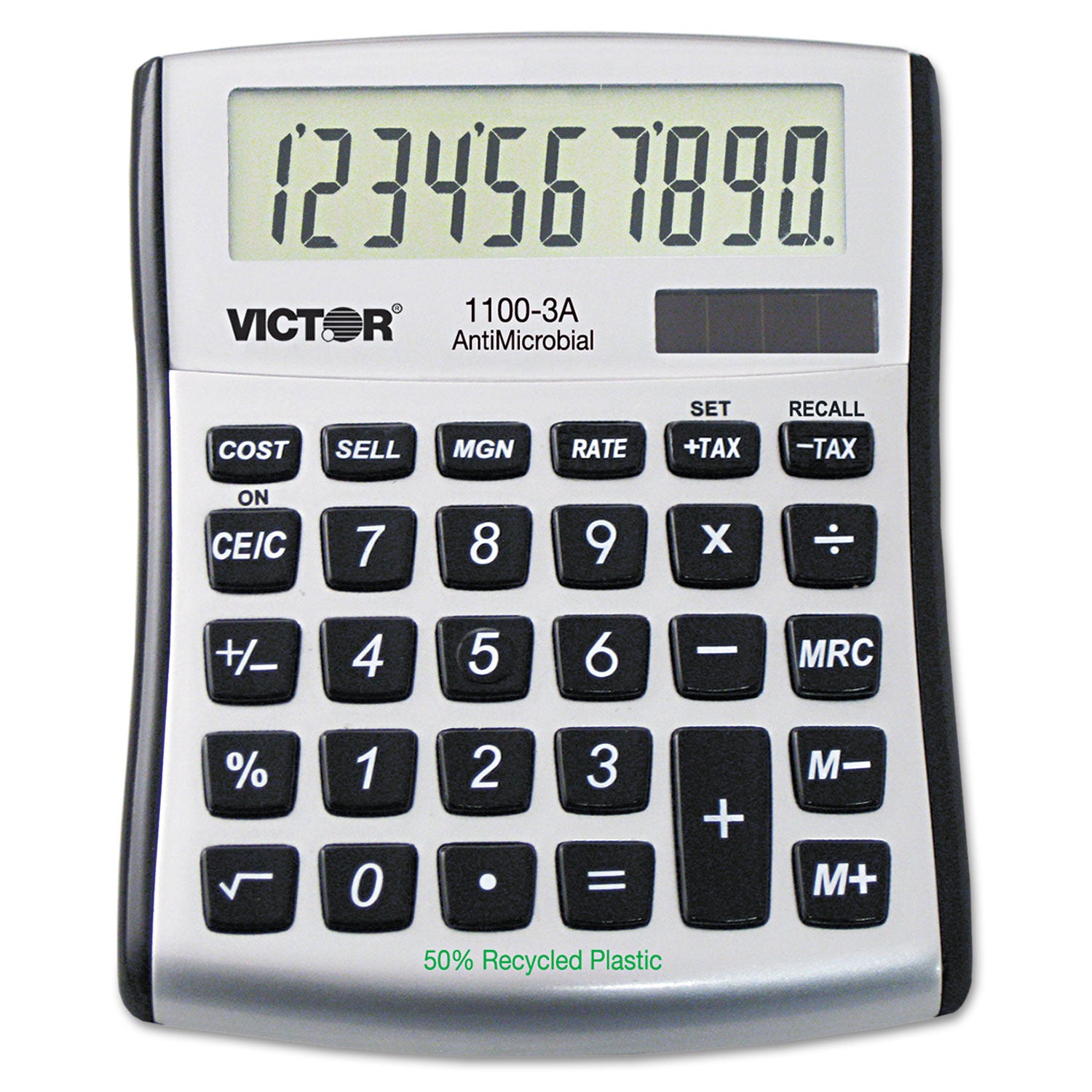 1100 3A Antimicrobial Compact Desktop Calculator - 10-Digit LCD Display for Office, School & Home Use - Perfect for Accounting, Budgeting & Math Calculations