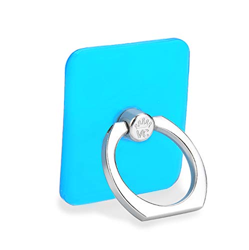 Velvet Caviar Phone Grip Ring Holder - Adjustable Finger Stand for iPhone, Galaxy & Smartphones | Secure Grip, Hands-Free Viewing | Perfect for Commuting, Selfies & Daily Use (Neon Blue)