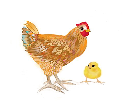 Chicken and Chick Fine Art Giclee Print - Farm Animal Wall Decor for Nursery, Kitchen & Country Home