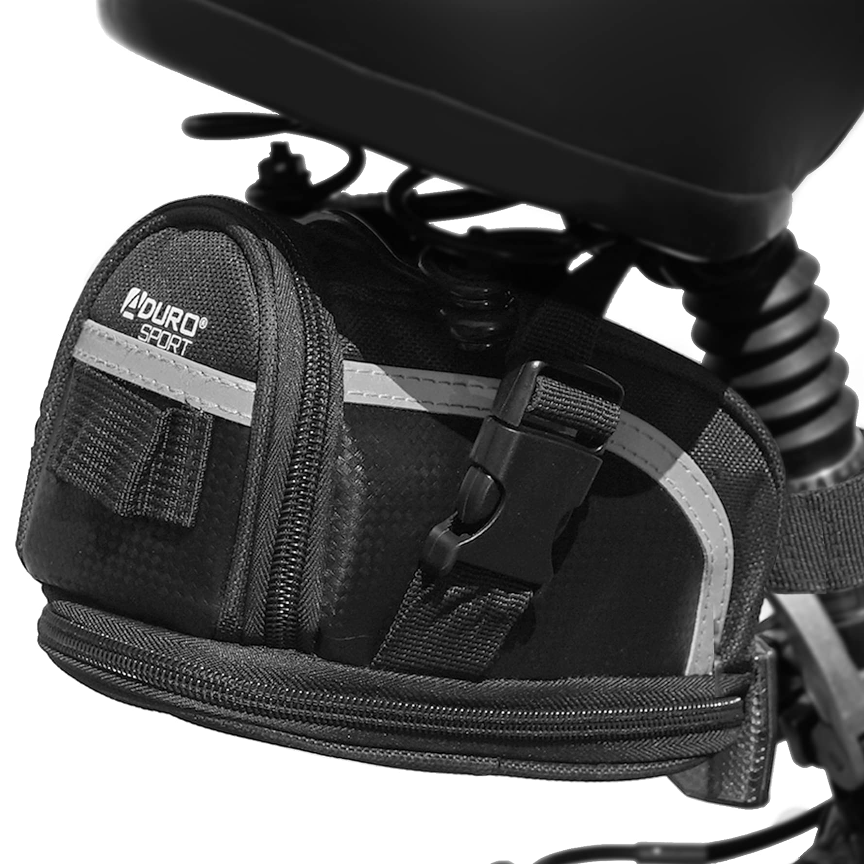 Aduro Waterproof Bike Seat Bag - Under Seat Bicycle Storage Pouch for Tools, Phone & Essentials - Perfect for Road Cycling, Mountain Biking & Commuting