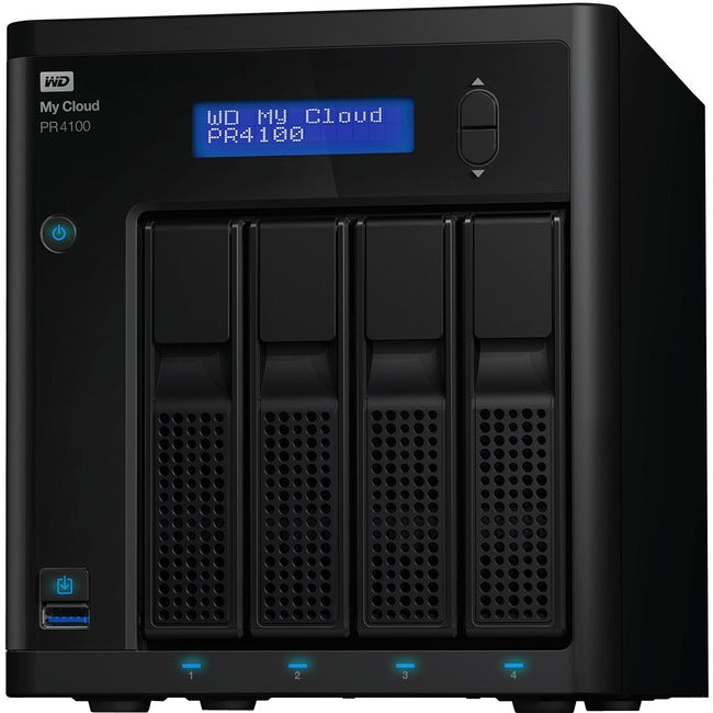 WD 16TB My Cloud Pro Series PR4100 NAS Storage - 4-Bay Network Attached Storage with USB 3.0 Ports - Perfect for Home Office Data Backup & Media Streaming