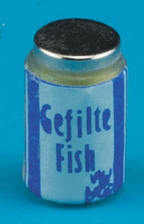 Factory Direct Craft Miniature Gefilte Fish Jar - Realistic Dollhouse Food Accessory for Miniature Scenes, DIY Crafts, and Collectors
