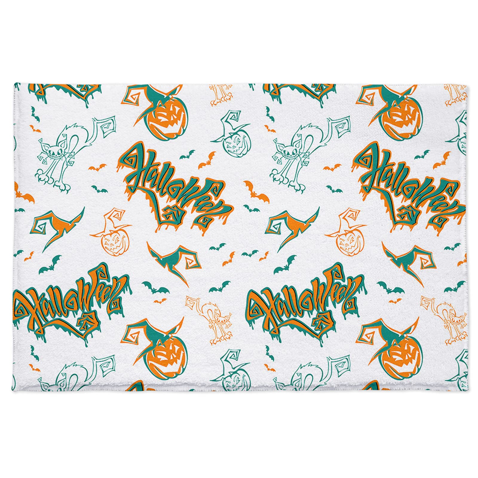 Non-Slip Fluffy Halloween Pumpkin Bath Rug - Soft Plush Shag Carpet with Cartoon Illustration, Absorbent Door Mat for Kitchen, Bathroom & Living Room (20x31.5In) - Perfect for Halloween Decor, Cozy Home & Pet-Friendly Spaces