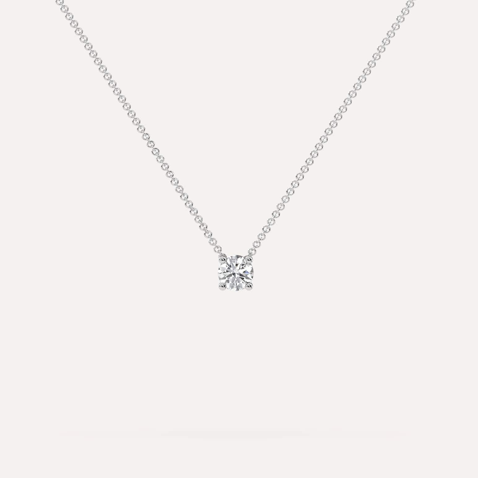 1/4 Carat Round Floating Diamond Necklace - Elegant Solitaire Pendant for Women - Perfect for Weddings, Anniversaries & Special Occasions