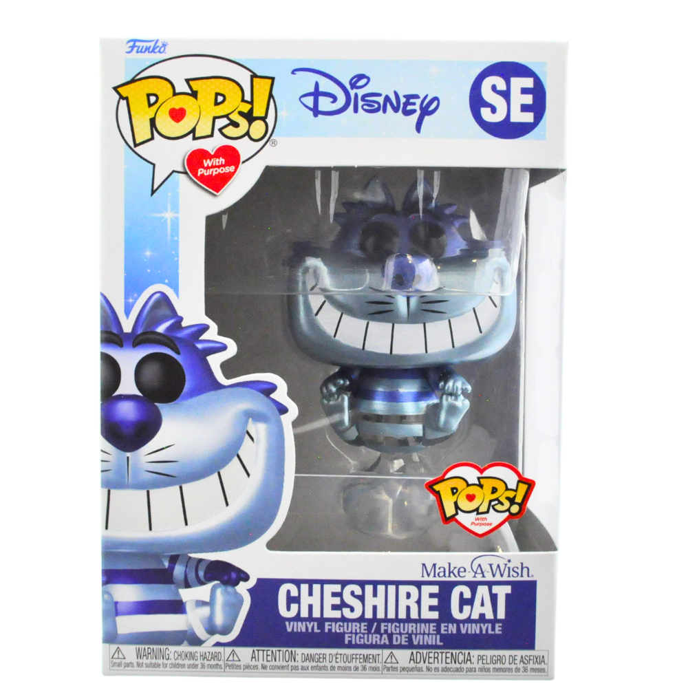Funko Pop! Disney Alice in Wonderland Cheshire Cat (Make A Wish, Blue Metallic) Exclusive Collectible Vinyl Figure - Perfect for Disney Fans, Collectors & Home Decor