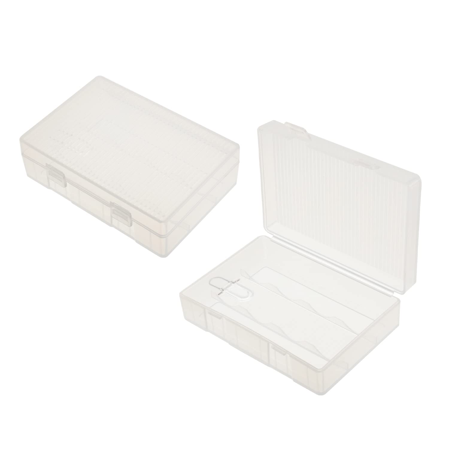 Heyiarbeit Clear Battery Storage Case Holder Box for 4 26650 Batteries - Durable & Protective Organizer for Vape Mods, Flashlights & Electronic Devices (1 Pack)